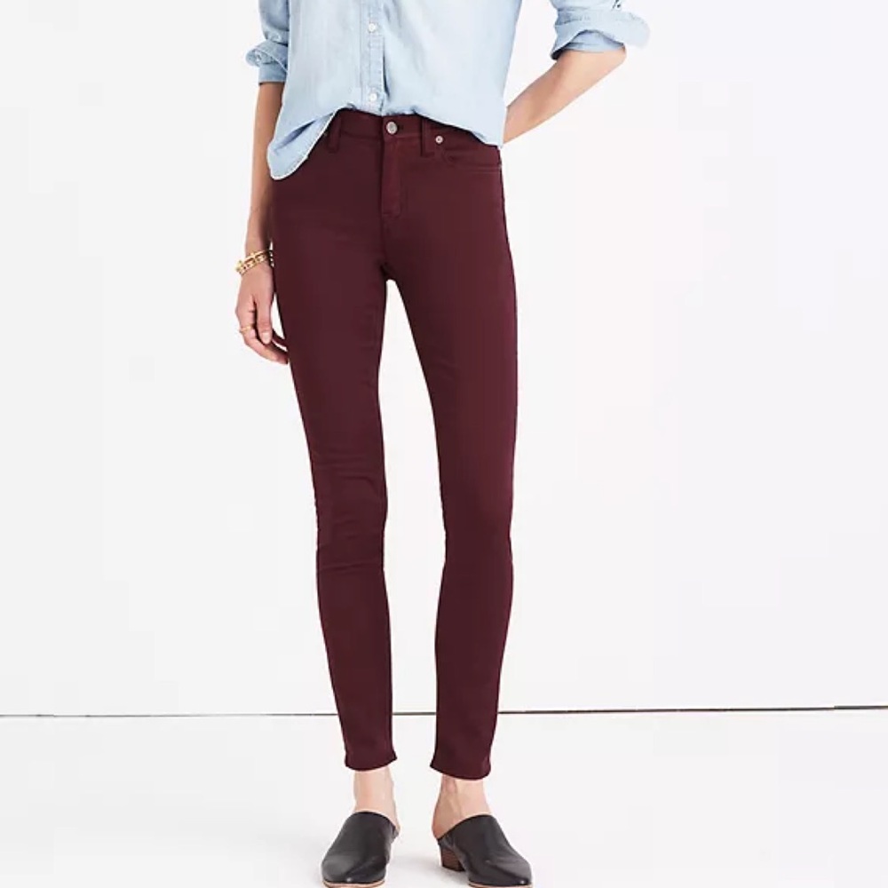 Madewell Women's 9" High-Rise Skinny Sateen Jeans 24